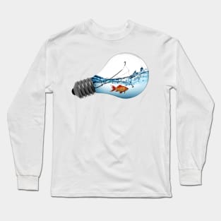 Light Bulb Fish Bowl Long Sleeve T-Shirt